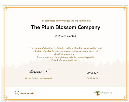 202 trees planted! Thanks for helping spread the good.