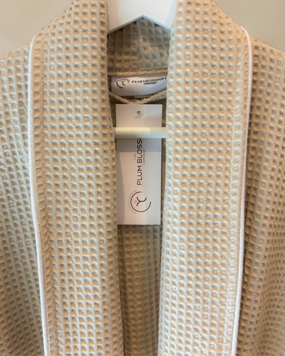 The Plum Blossom Company Organic Cotton Waffle Resort Robe