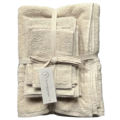 The Plum Blossom Company Organic Terry Towel Set, GOTS Certified